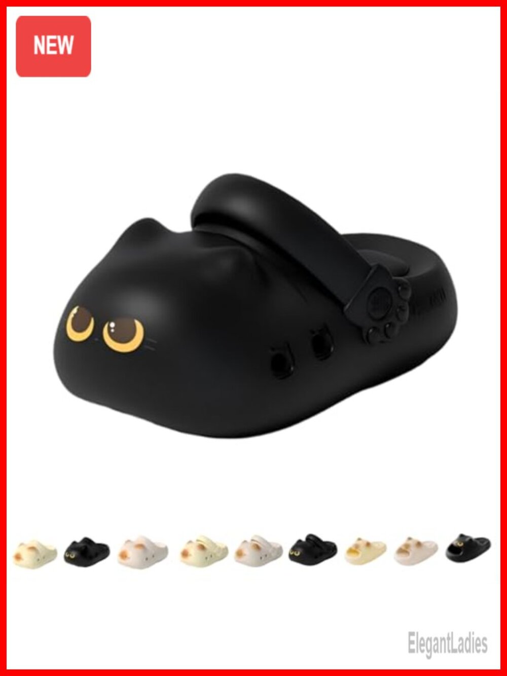 Cat Paw Print Slippers EVA Non-Slip Water-Resistant Summer Beach Home